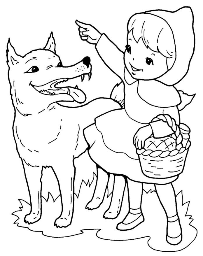 Desenhos de Chapeuzinho Vermelho para Colorir e Imprimir