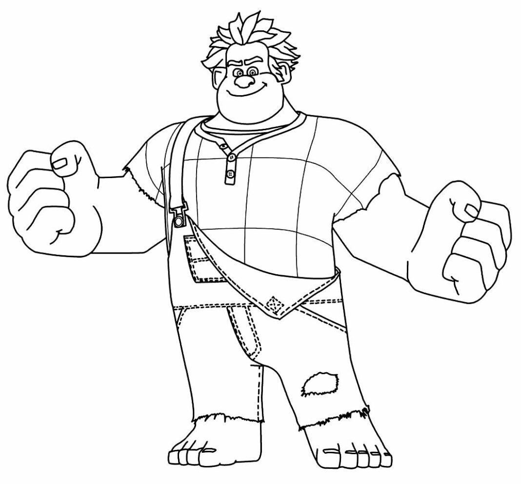 Desenhos do Detona Ralph para Colorir e Imprimir