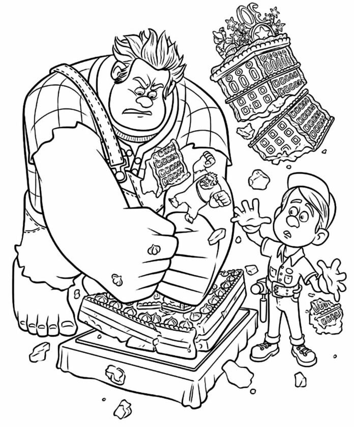 Desenhos do Detona Ralph para Colorir e Imprimir
