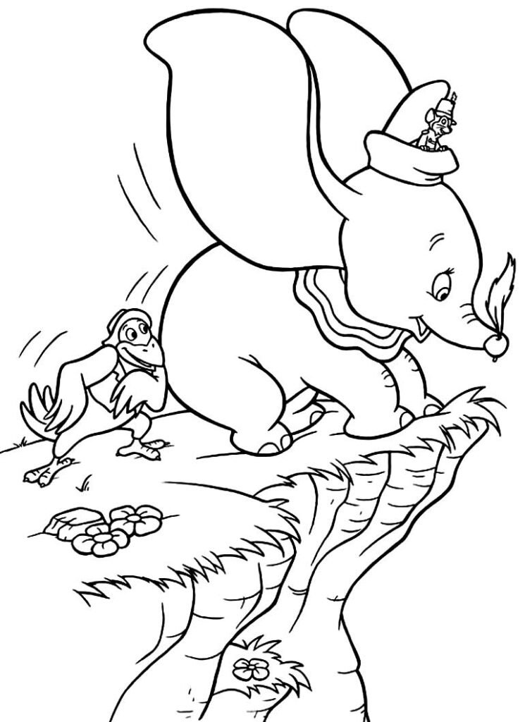 desenhos de dumbo para colorir 1500