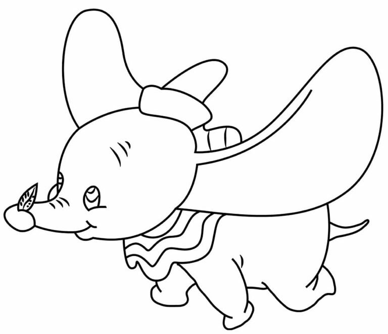 Desenhos do Dumbo para Colorir e Imprimir