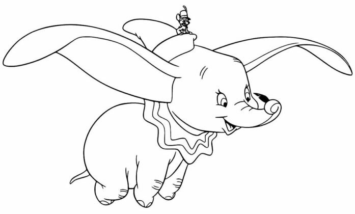 Desenhos do Dumbo para Colorir e Imprimir