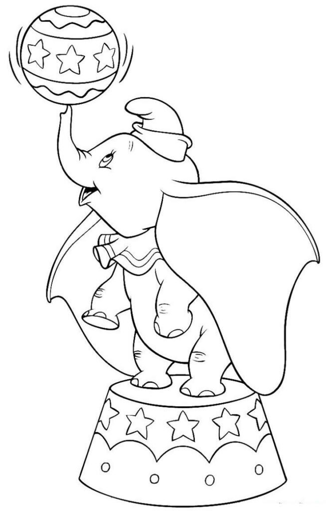 desenhos de dumbo para colorir 500