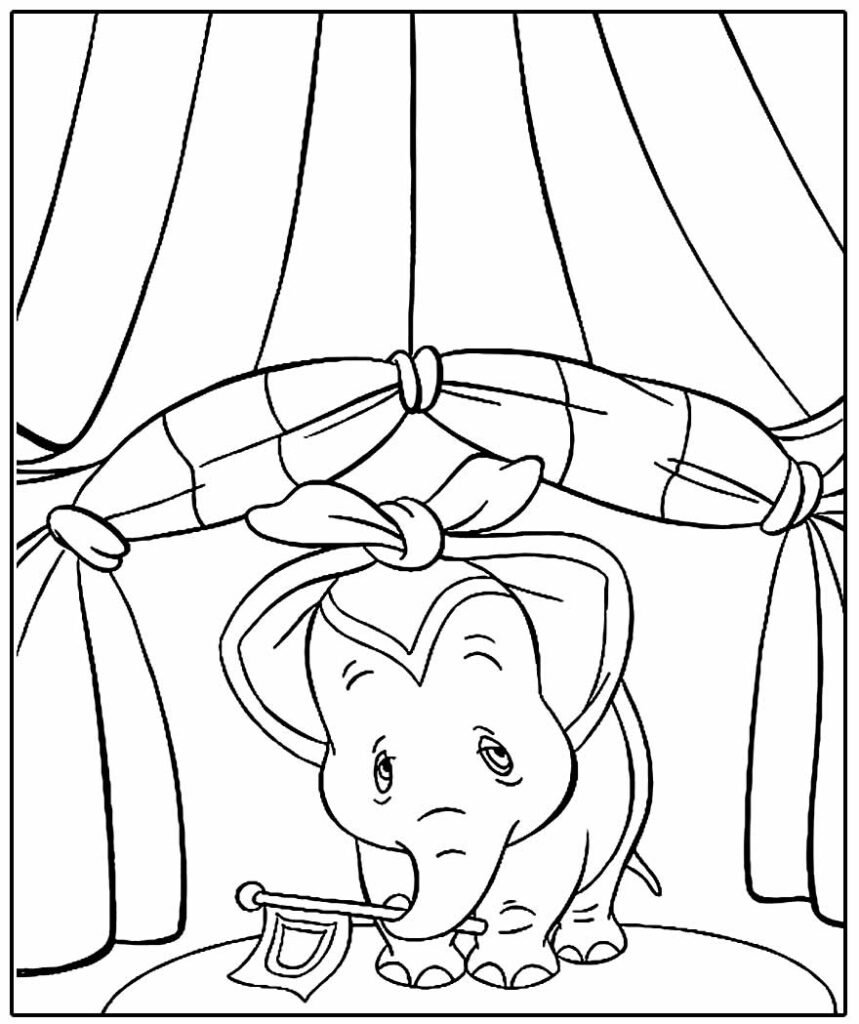 desenhos de dumbo para pintar 2