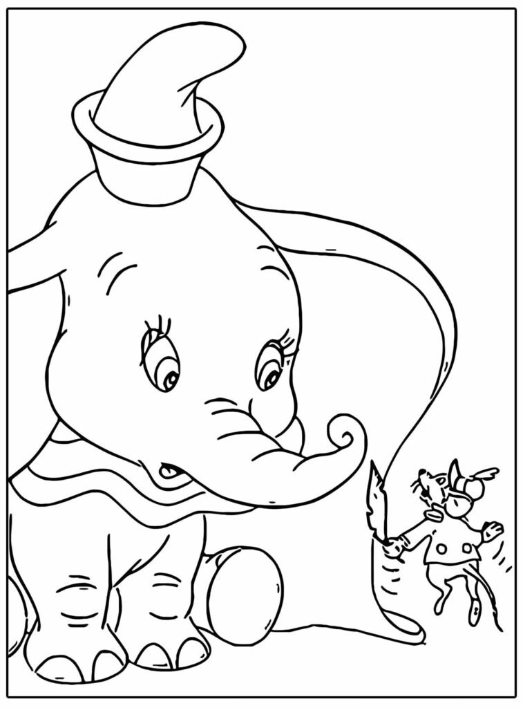 desenhos de dumbo para pintar 4