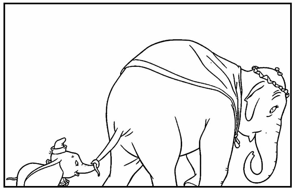desenhos de dumbo para pintar 6