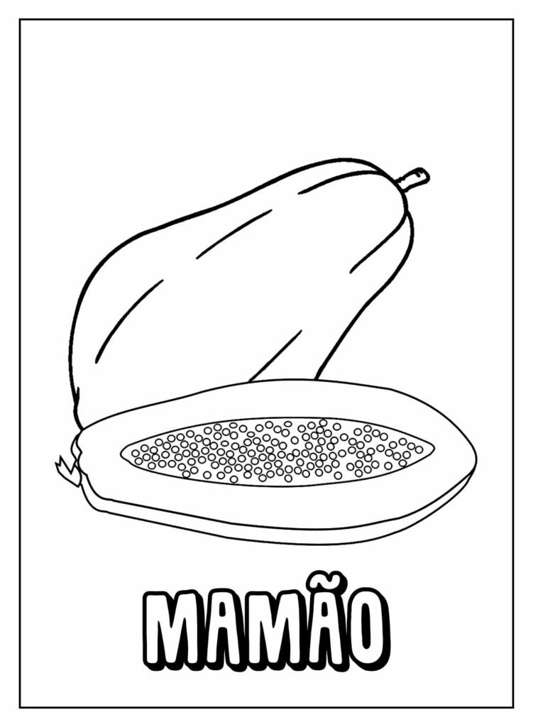 desenhos de frutas com nomes para colorir 10