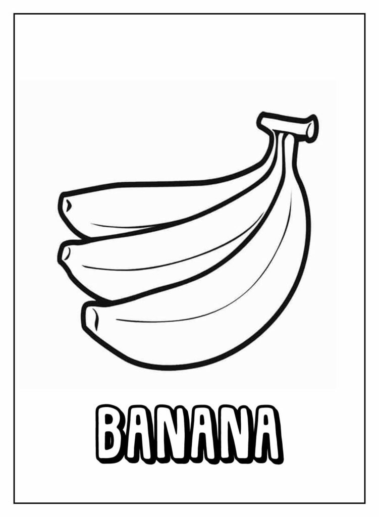 desenhos de frutas com nomes para colorir 2