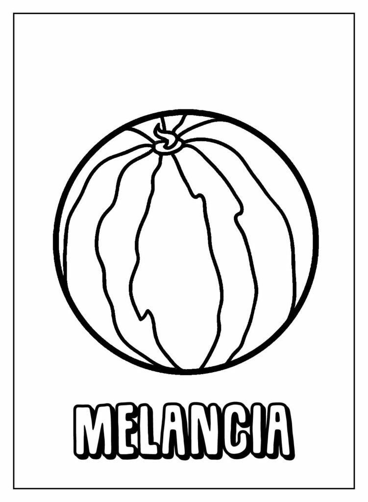 desenhos de frutas com nomes para colorir 3