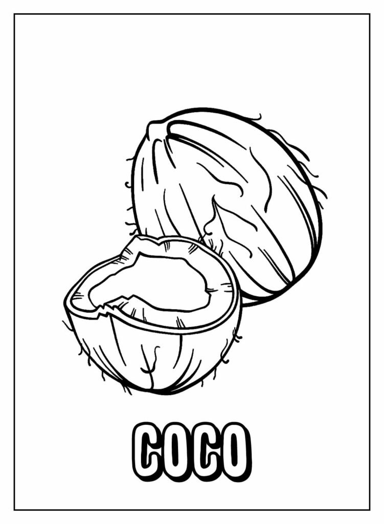 desenhos de frutas com nomes para colorir 5