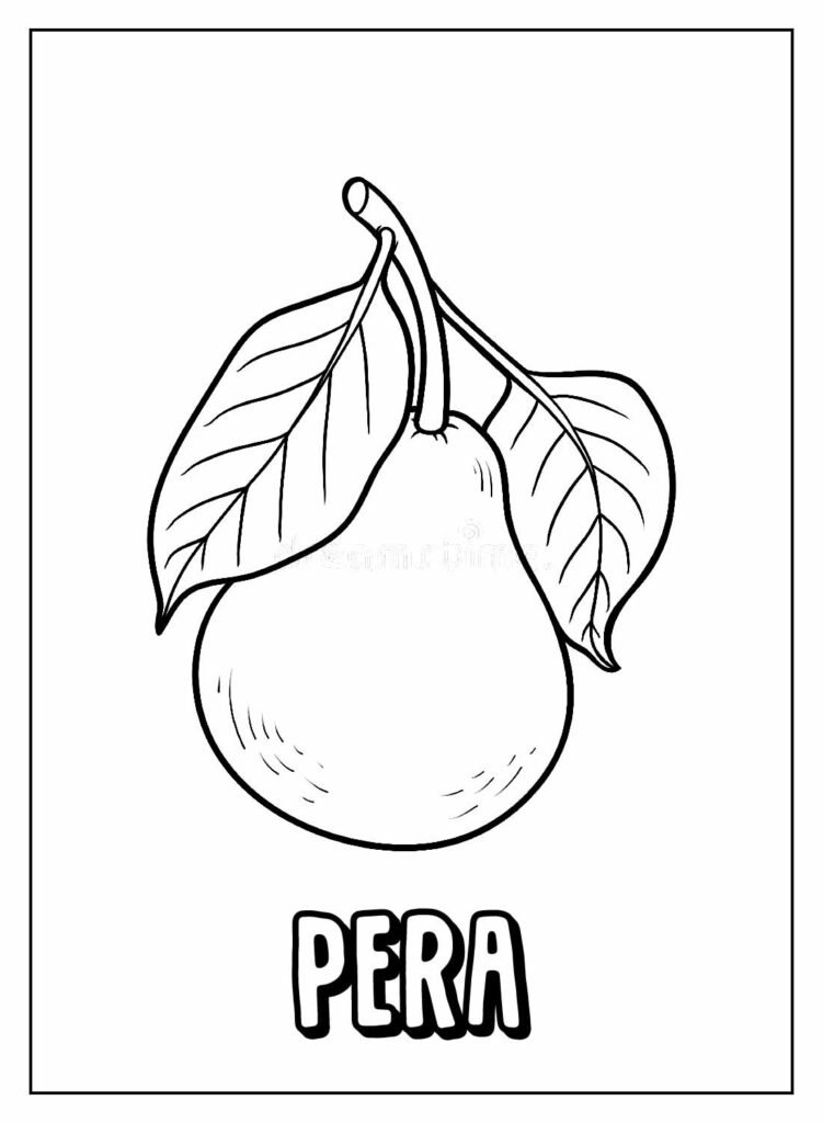 desenhos de frutas com nomes para colorir 6