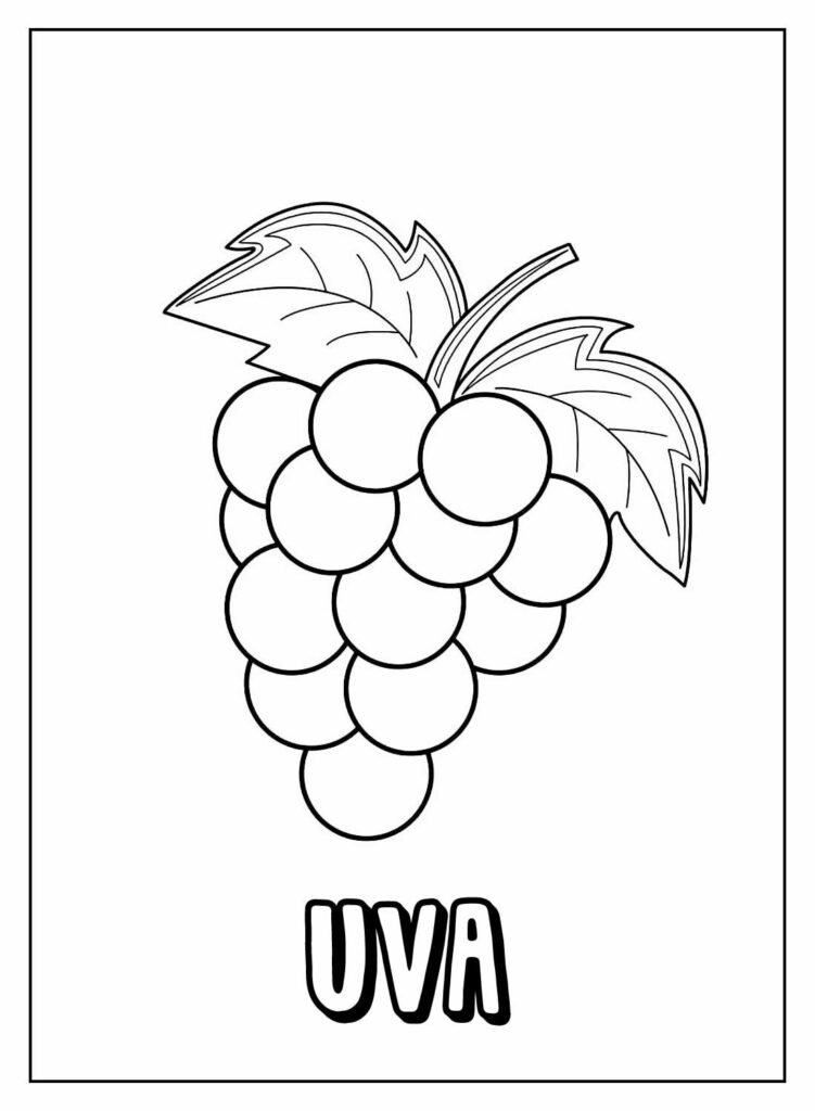 desenhos de frutas com nomes para colorir 7