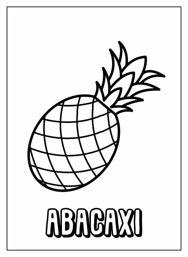 desenhos de frutas com nomes para colorir 8
