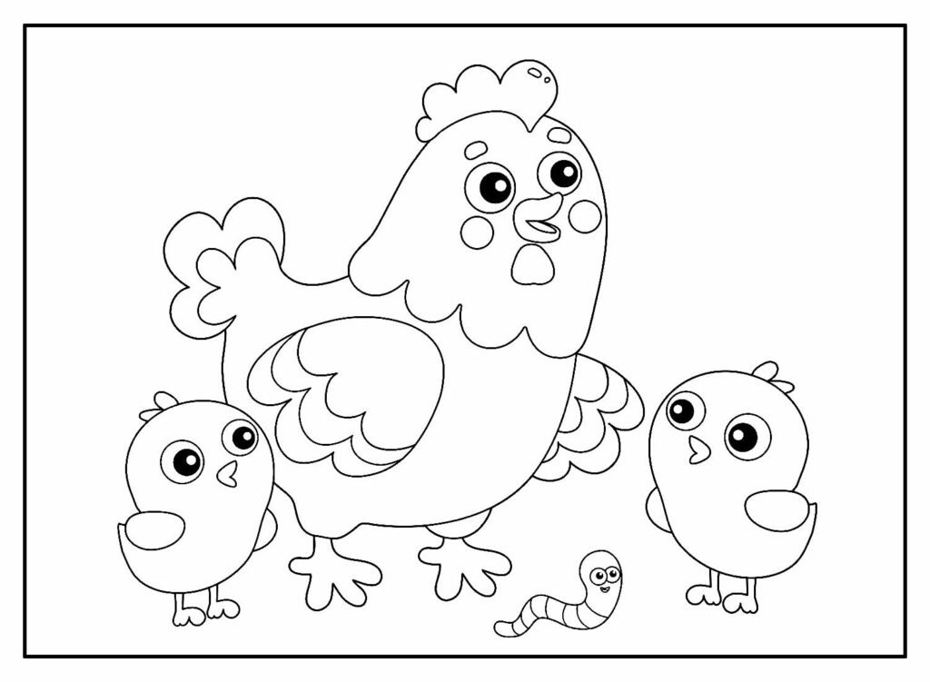 desenhos de galinha para colorir 16