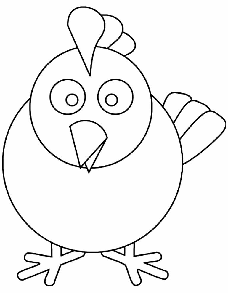 desenhos de galinha para pintar e colorir 1
