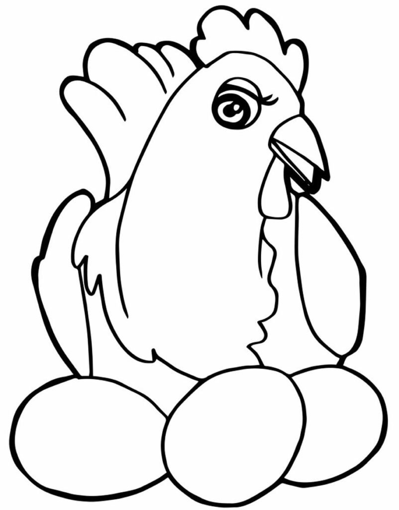 desenhos de galinha para pintar e colorir 2