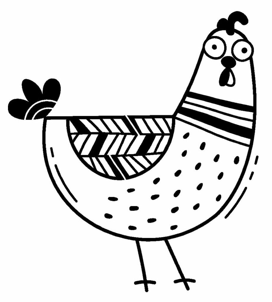 desenhos de galinha para pintar e colorir 8