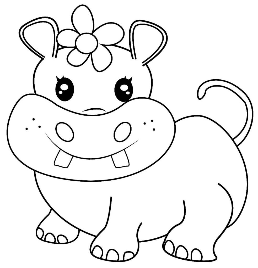 desenhos de hipopotamo para colorir 11