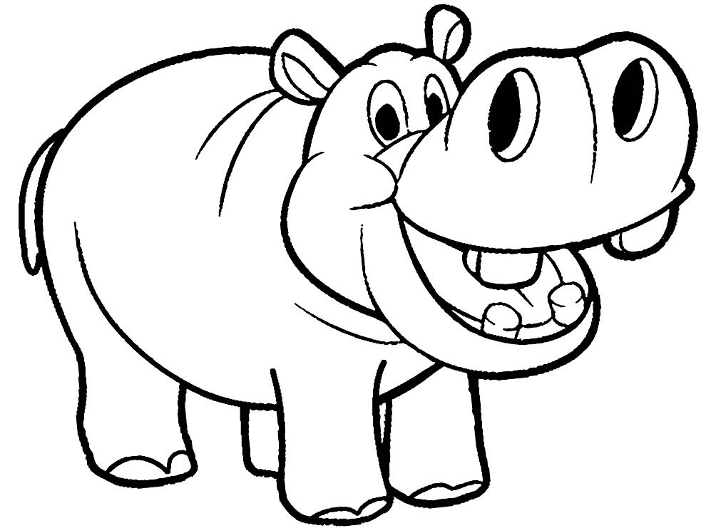 desenhos de hipopotamo para colorir 4