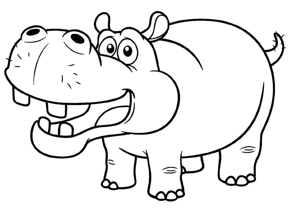 desenhos de hipopotamo para colorir 5