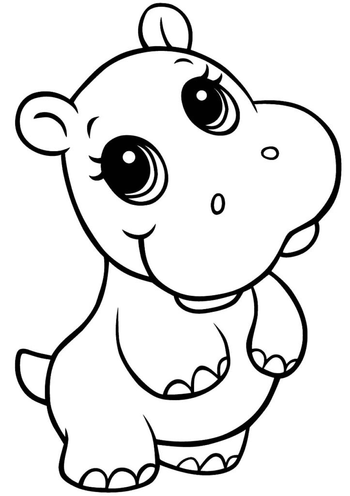 desenhos de hipopotamo para colorir 8