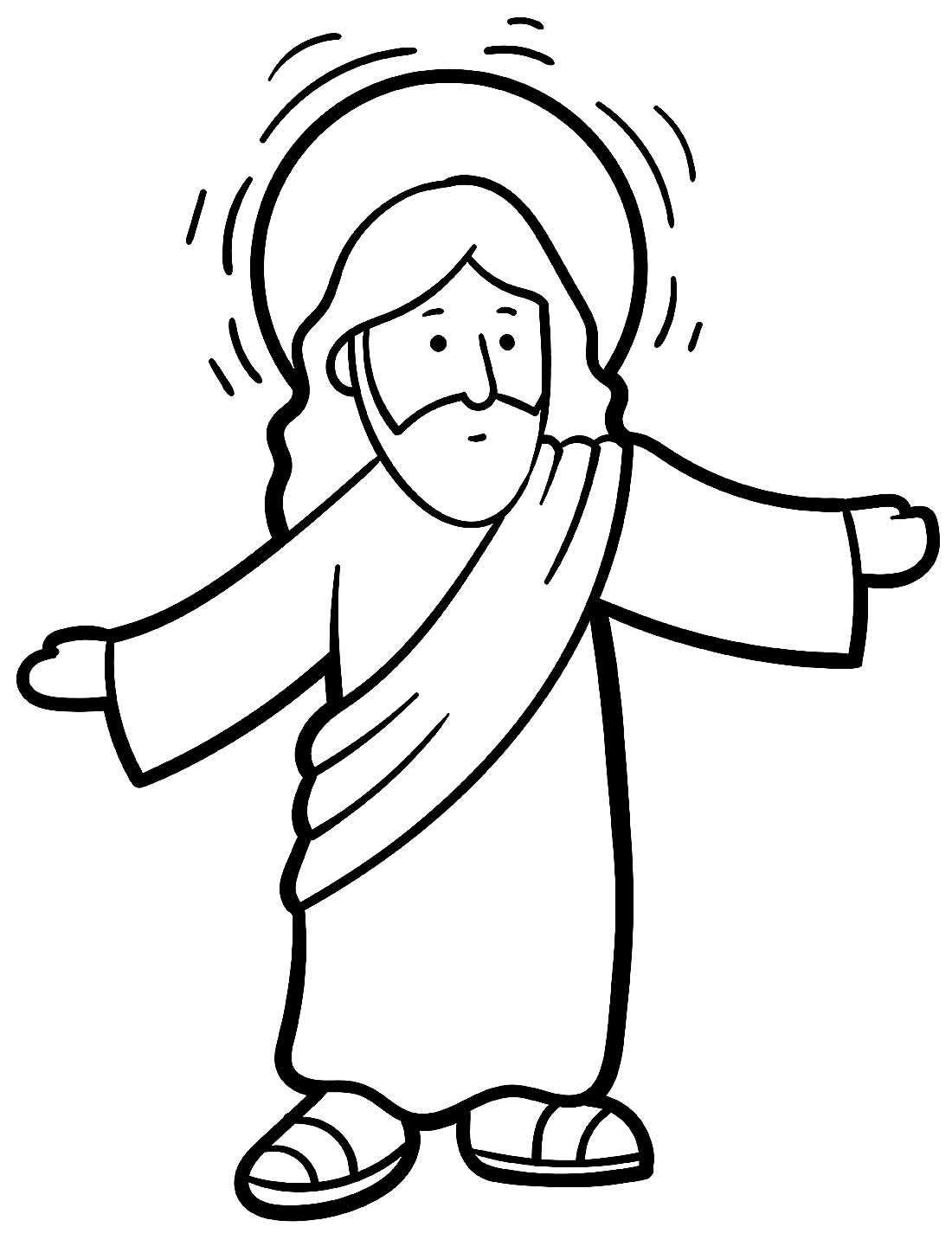 Desenhos do Jesus Cristo para Colorir e Imprimir