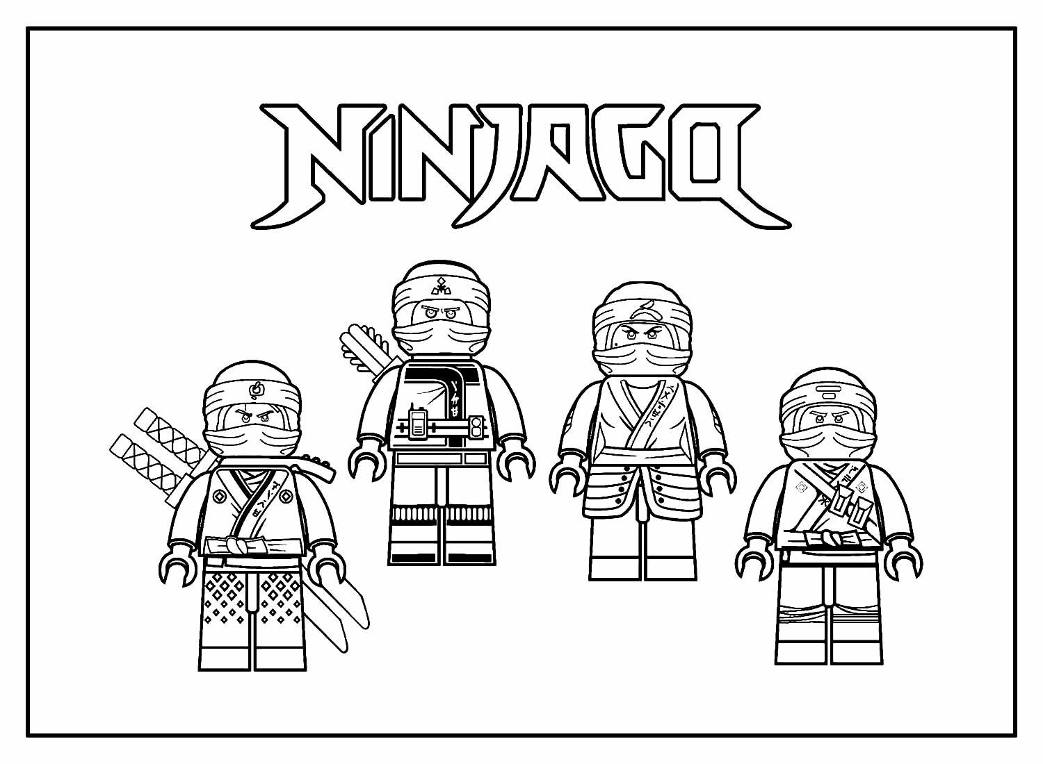 Desenhos de Ninjago para Colorir e Imprimir