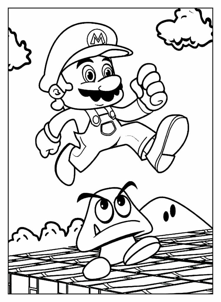 Coloriages-mario-bros-2 - Mário Bros - Just Color Crianças : Páginas para  colorir para crianças