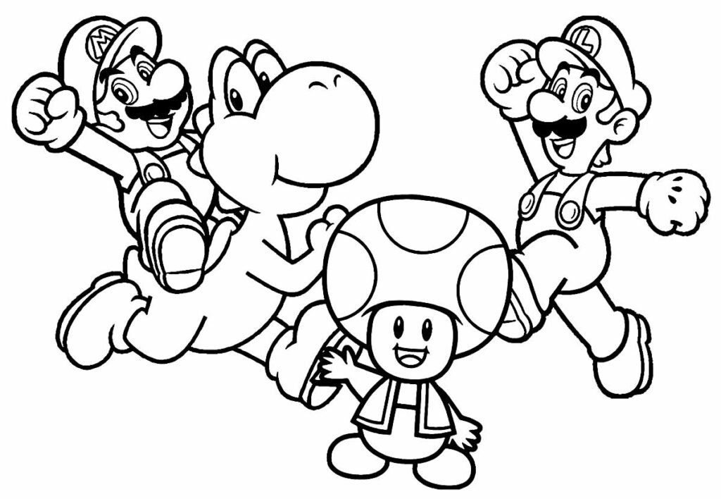 desenhos de mario bross para colorir 1