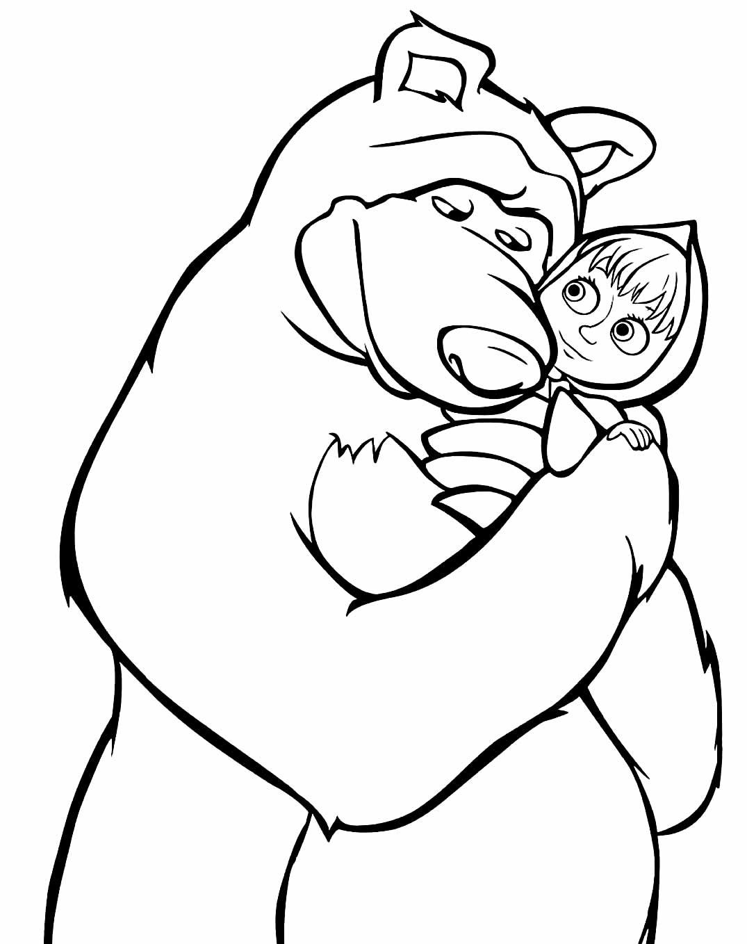 Desenhos de Masha e o Urso para Colorir e Imprimir