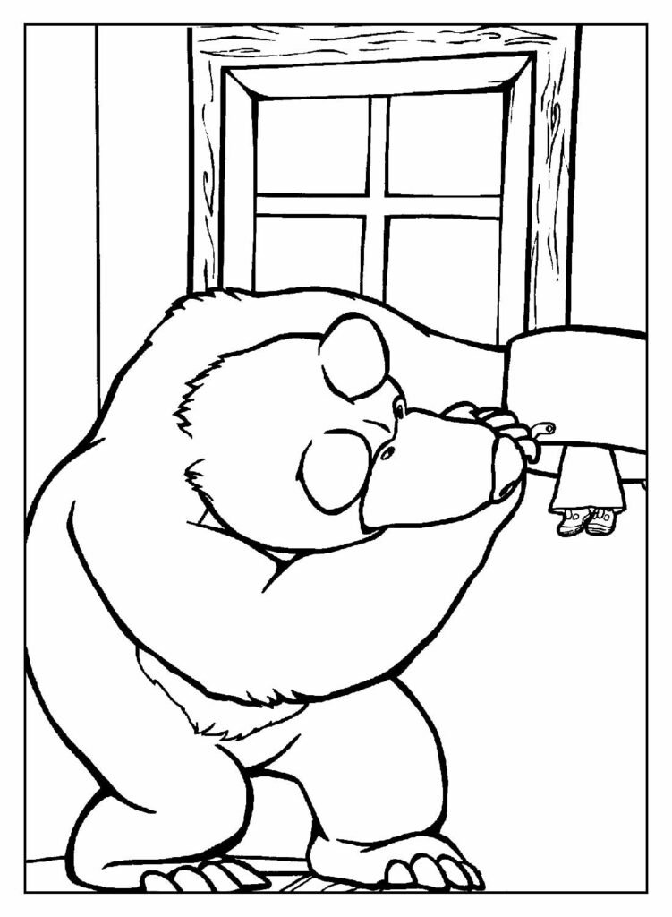 desenhos de masha e o urso para colorir 33