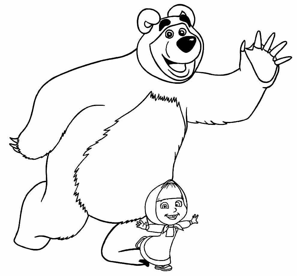 desenhos de masha e o urso para colorir 4