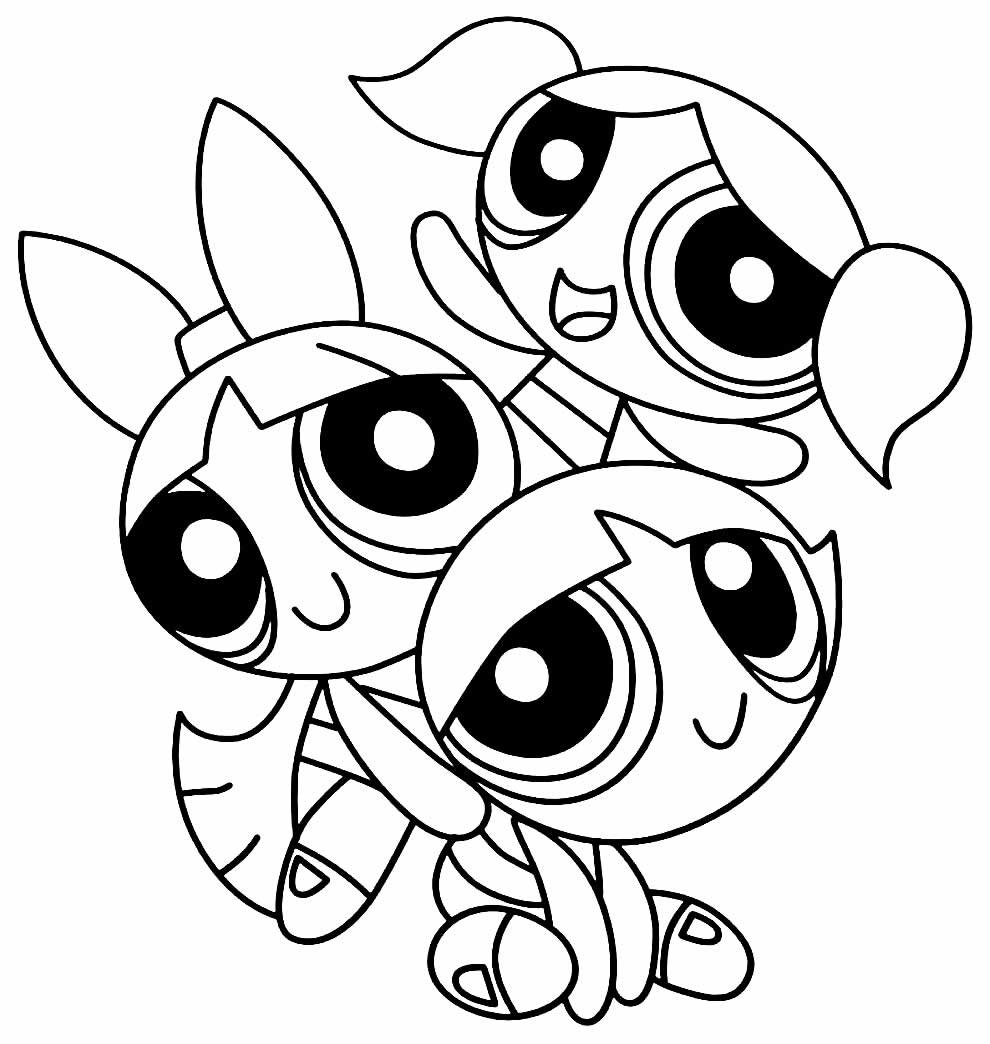 Desenhos das Meninas Super Poderosas para Colorir e Imprimir