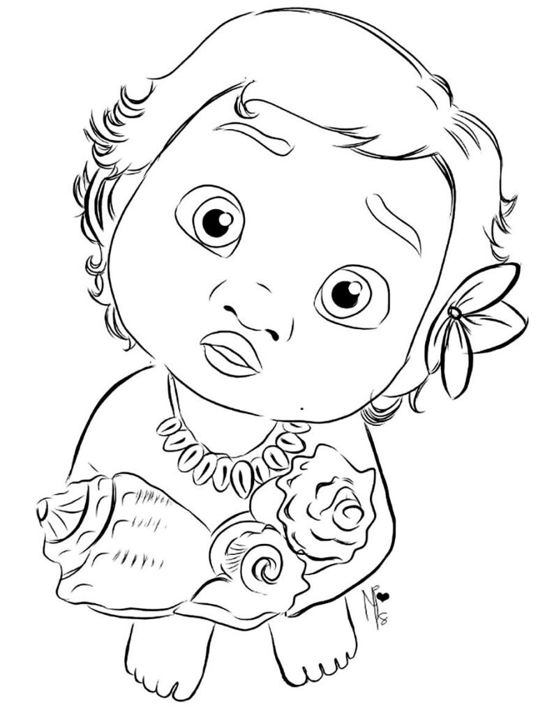 desenhos de moana para pintar e colorir 10