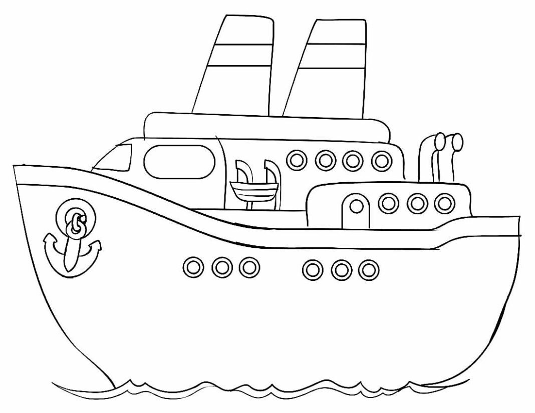 Desenhos de Navio para Colorir e Imprimir