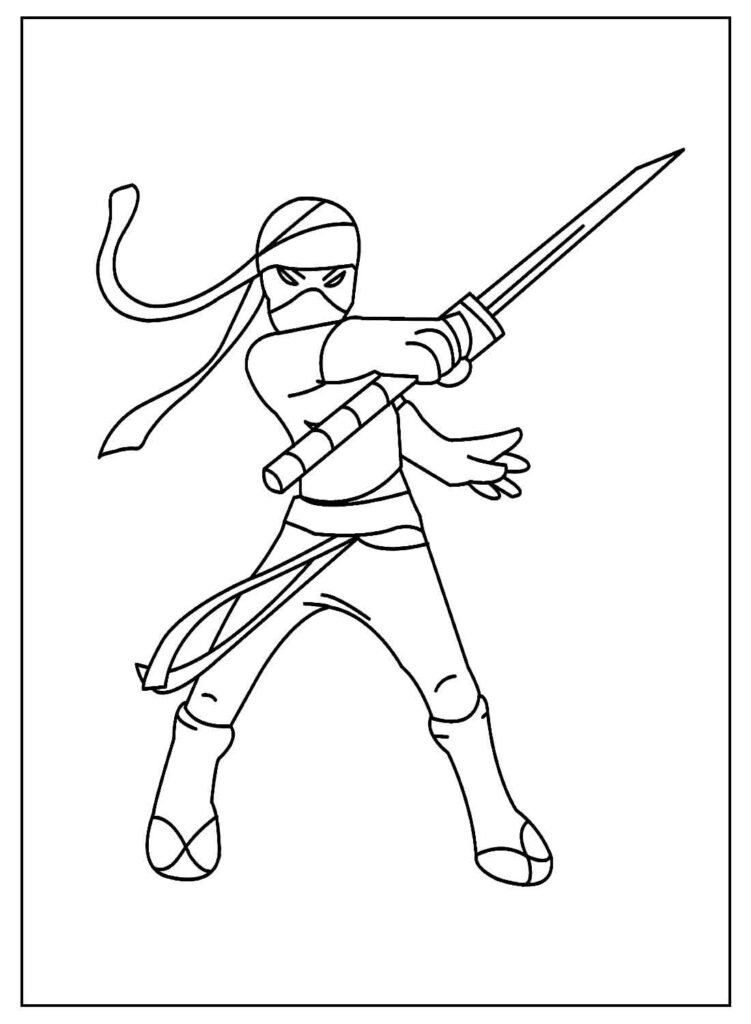 Desenhos de Ninja para colorir - Bora Colorir