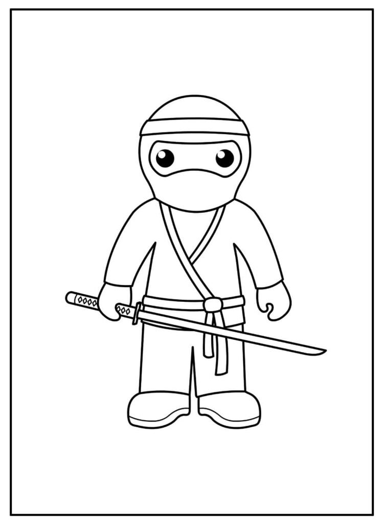 Desenho de Mini ninja para colorir - Tudodesenhos