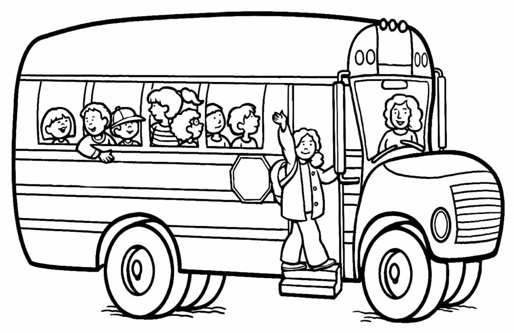 desenhos de onibus para colorir 15