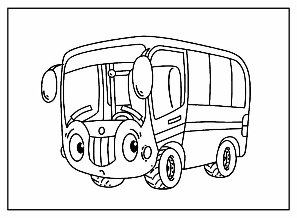 desenhos de onibus para colorir 17