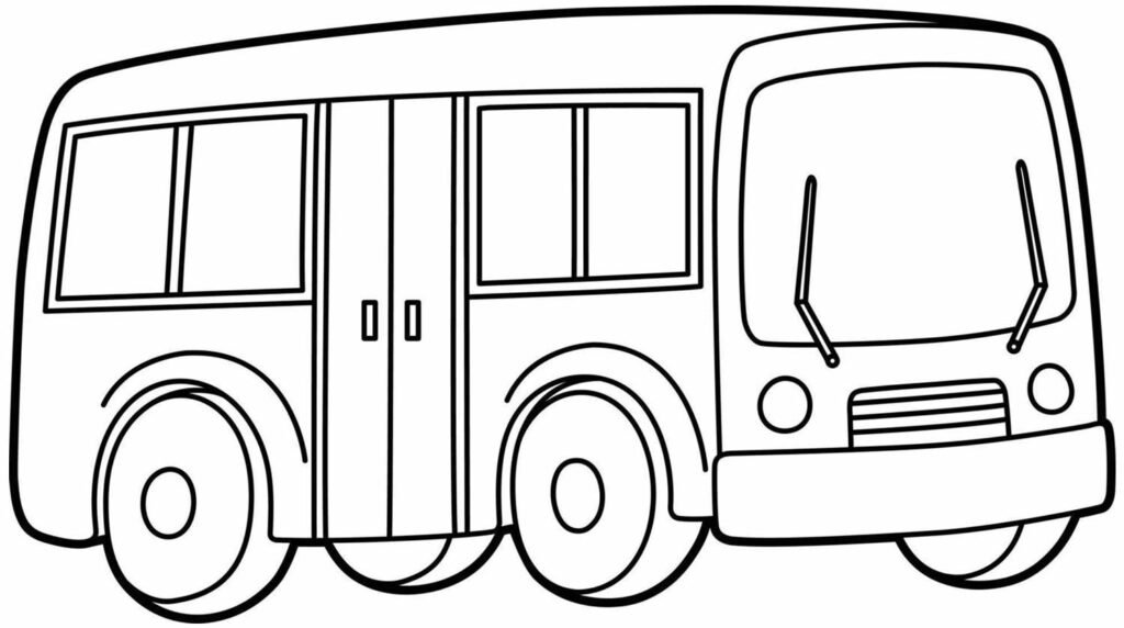 desenhos de onibus para colorir 2