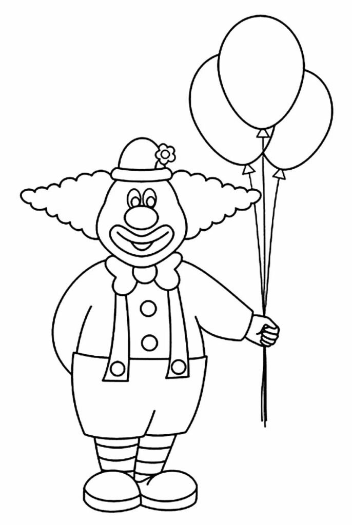 desenhos de palhaco para colorir 4