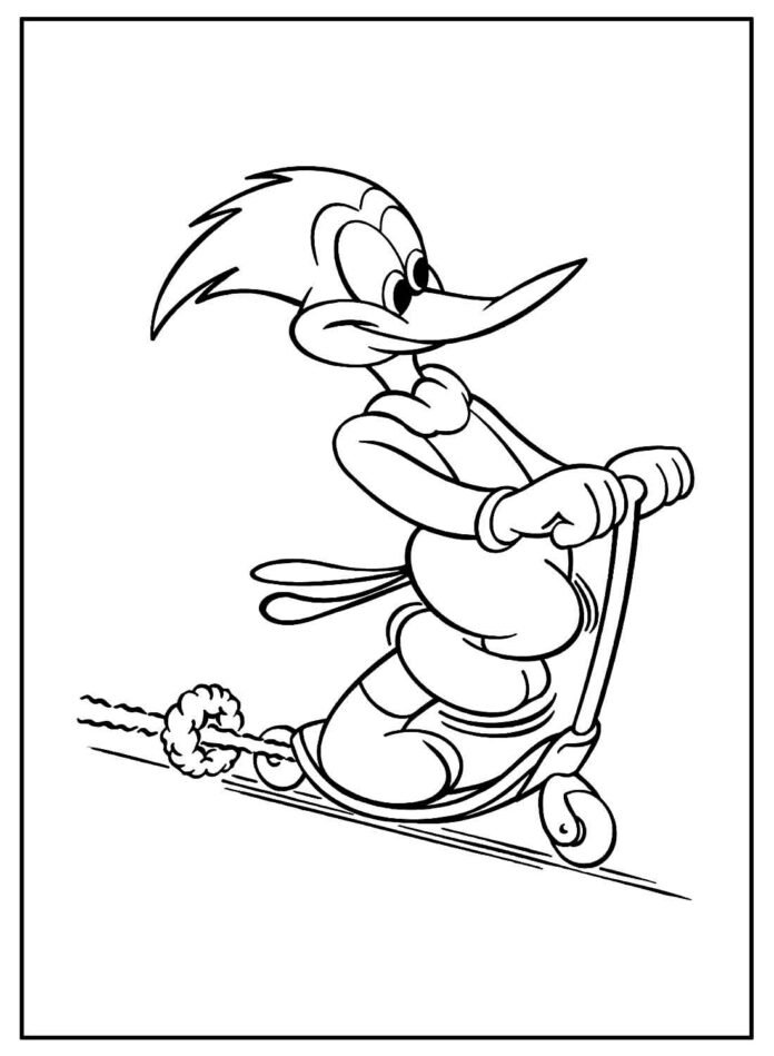 Desenhos do Pica-Pau para Colorir e Imprimir