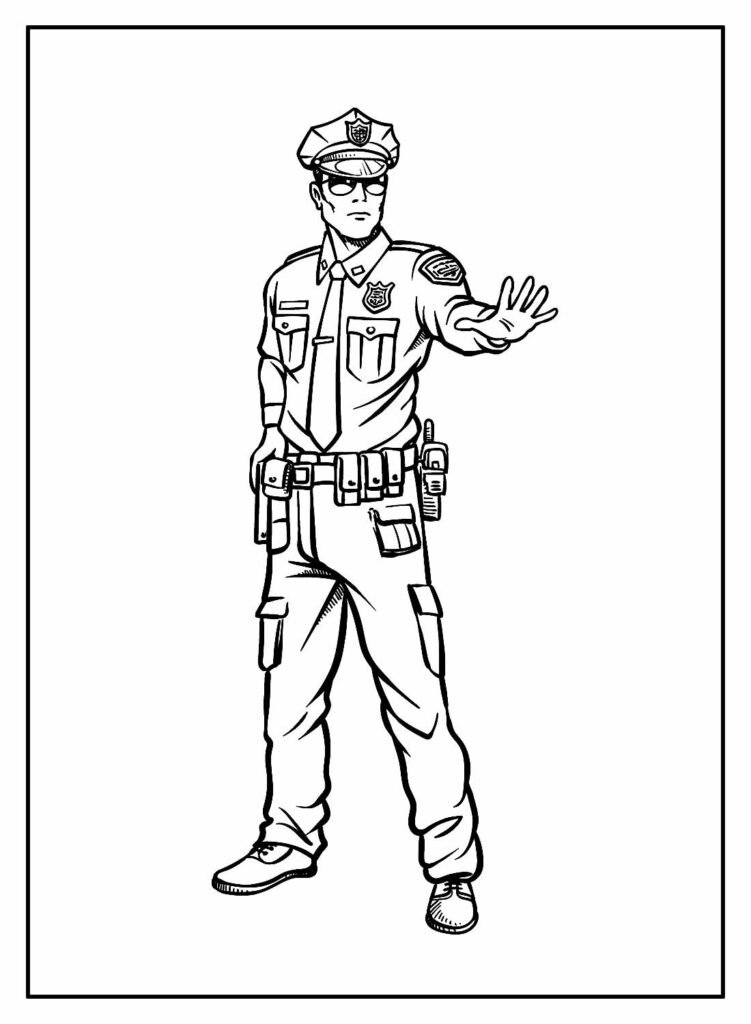 desenhos de policial para colorir 18