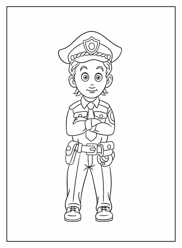 desenhos de policial para colorir 7