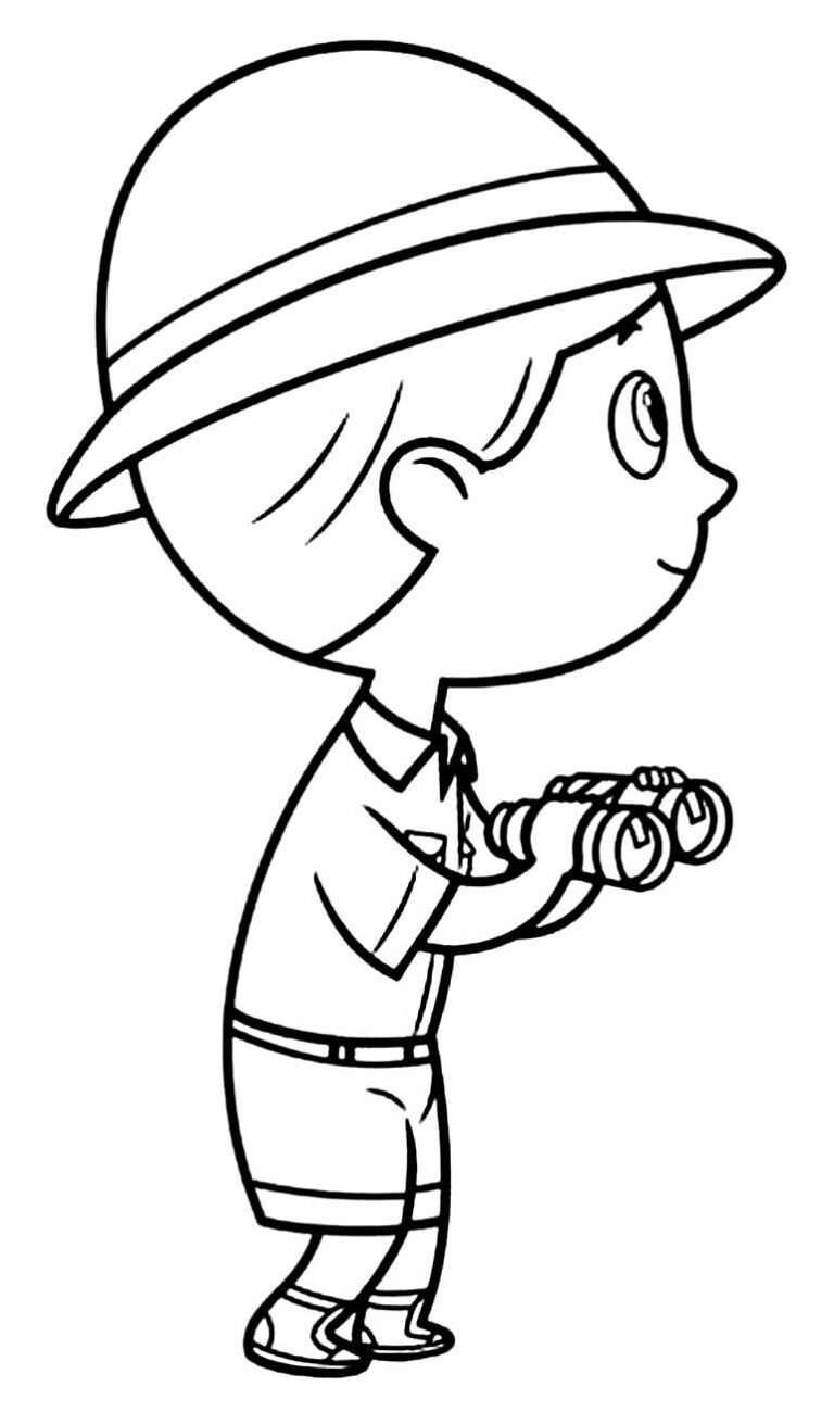 Desenhos de Safari para Colorir e Imprimir