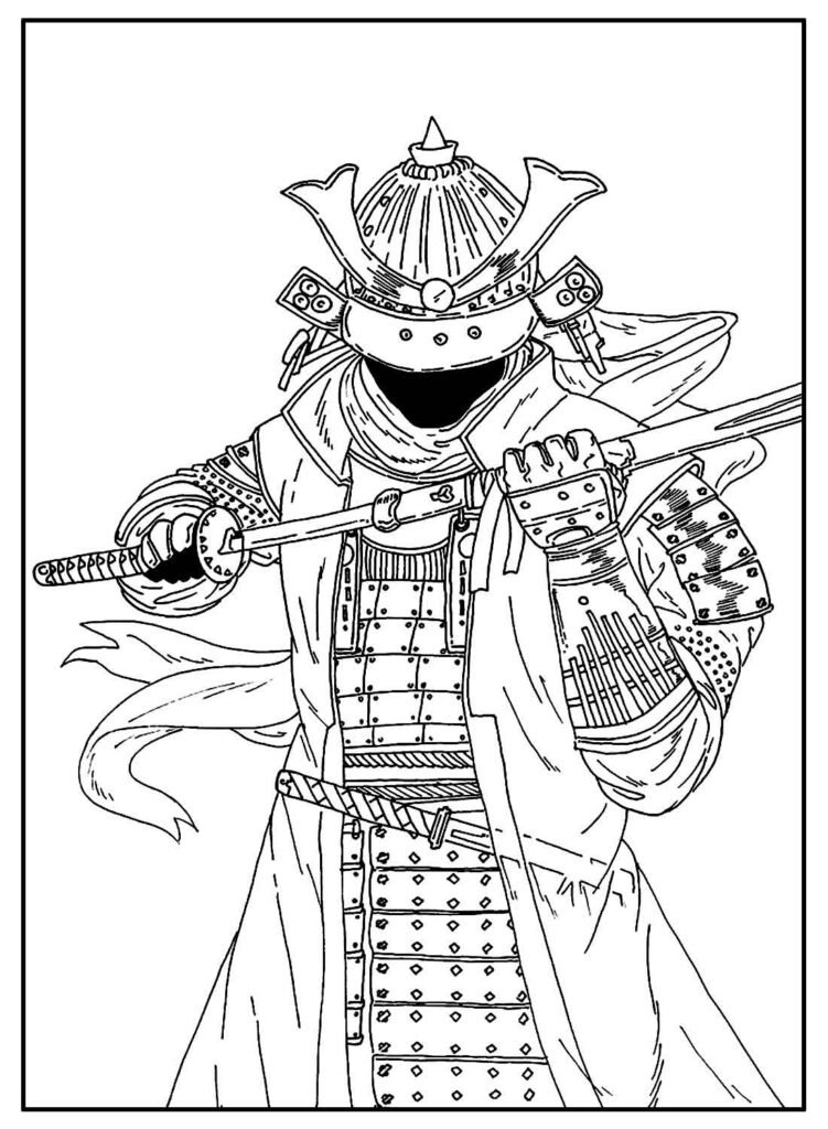 desenhos de samurai para colorir 22