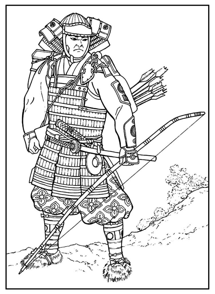 desenhos de samurai para colorir 4