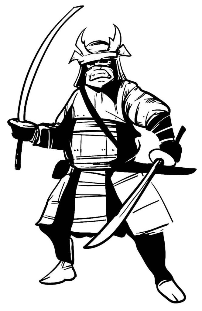 desenhos de samurai para colorir 40
