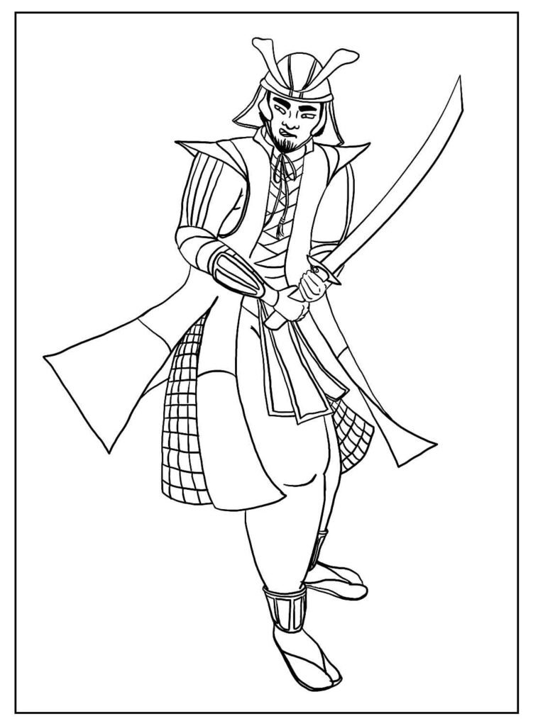 desenhos de samurai para colorir 7