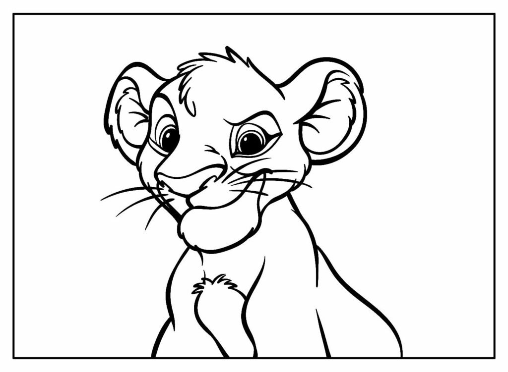 desenhos de simba para colorir 7